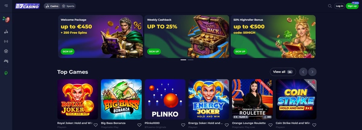B7 Casino zonder CRUKS review