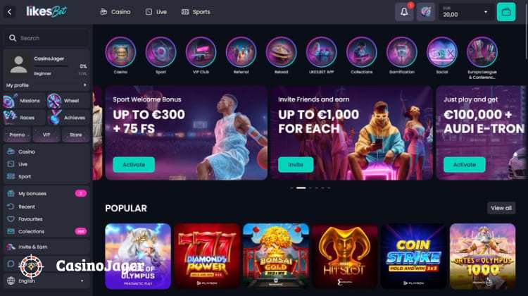 Likesbet Casino zonder CRUKS review